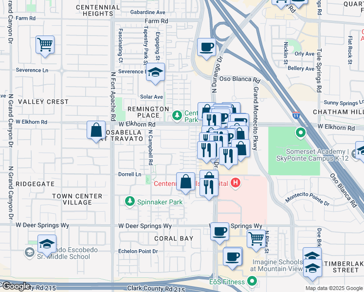 map of restaurants, bars, coffee shops, grocery stores, and more near 8924 Spoted Tail Avenue in Las Vegas