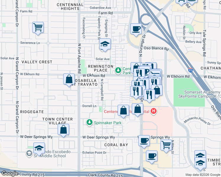 map of restaurants, bars, coffee shops, grocery stores, and more near 9029 Mossy Hollow Avenue in Las Vegas