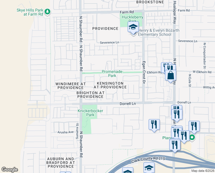 map of restaurants, bars, coffee shops, grocery stores, and more near 10428 Doman Avenue in Las Vegas