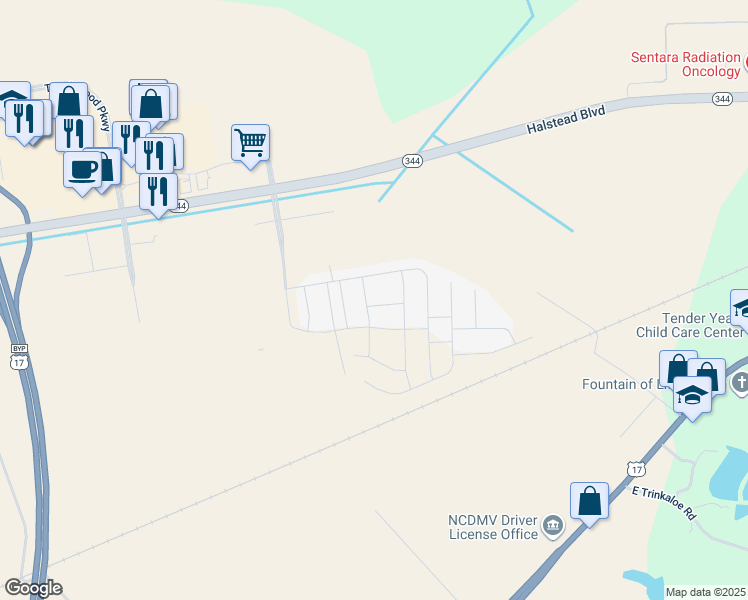 map of restaurants, bars, coffee shops, grocery stores, and more near 1420 Elder Street in Elizabeth City