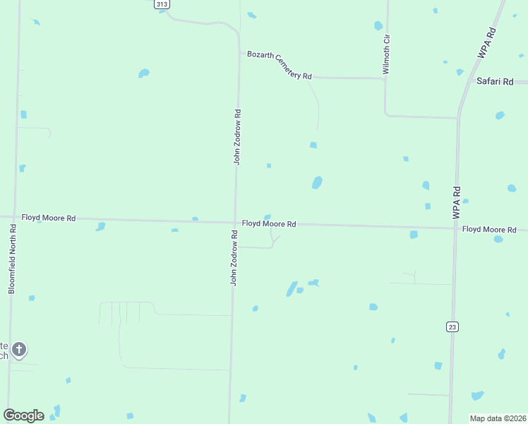 map of restaurants, bars, coffee shops, grocery stores, and more near 21866 Floyd Moore Road in Gentry