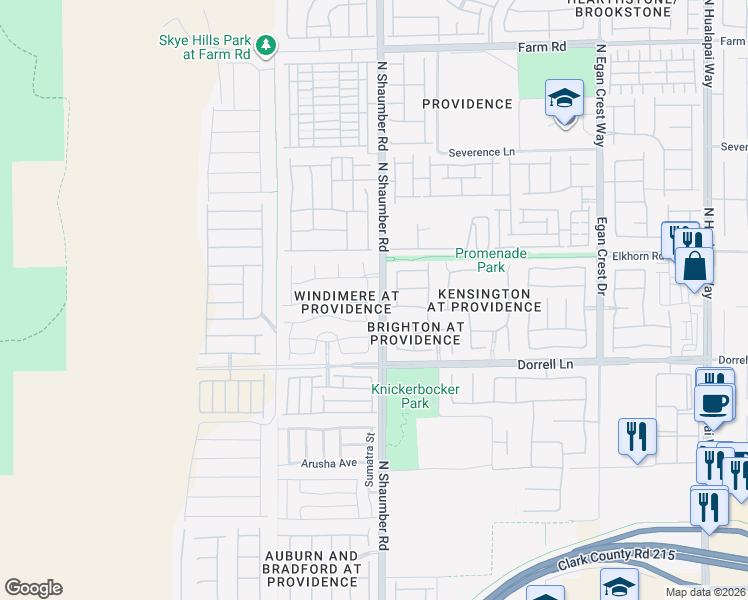 map of restaurants, bars, coffee shops, grocery stores, and more near 7114 Stanley Frederick Street in Las Vegas