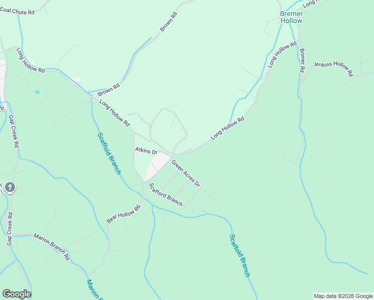 map of restaurants, bars, coffee shops, grocery stores, and more near 118 Mountain View Circle in Elizabethton
