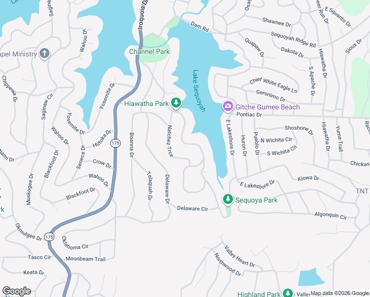 map of restaurants, bars, coffee shops, grocery stores, and more near 163 West Lakeshore Drive in Cherokee Village