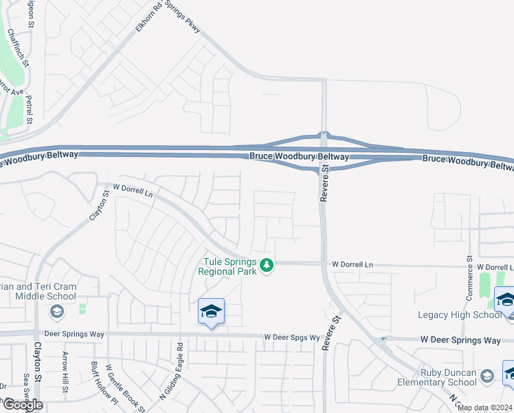 map of restaurants, bars, coffee shops, grocery stores, and more near 1049 Williamtown Avenue in North Las Vegas