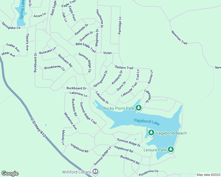 map of restaurants, bars, coffee shops, grocery stores, and more near 70 Springwood Drive in Williford