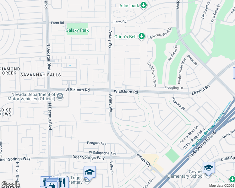 map of restaurants, bars, coffee shops, grocery stores, and more near 4216 Hawks Glide Avenue in North Las Vegas
