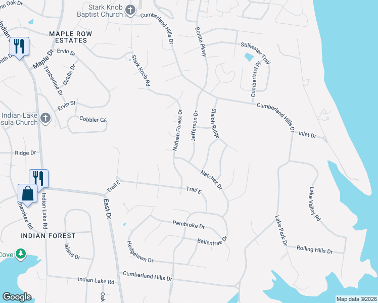 map of restaurants, bars, coffee shops, grocery stores, and more near 120 Nathan Forest Drive in Hendersonville