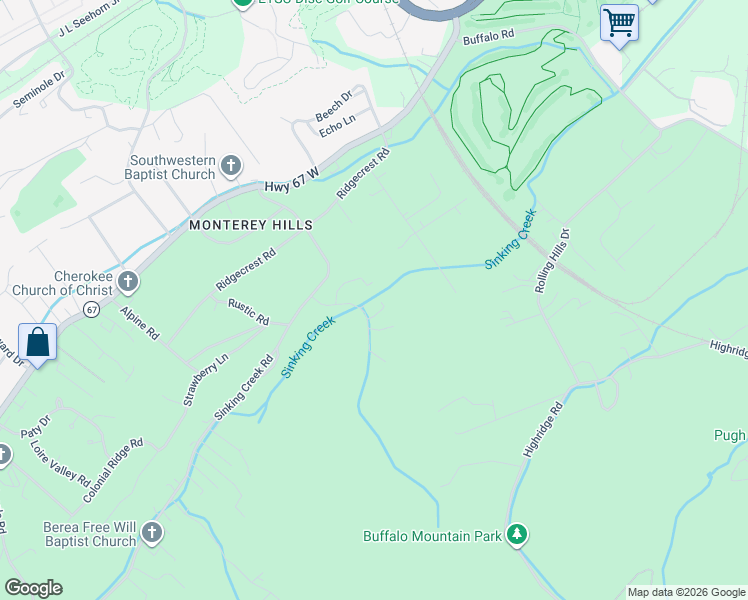 map of restaurants, bars, coffee shops, grocery stores, and more near 2026 Heritage Place in Johnson City