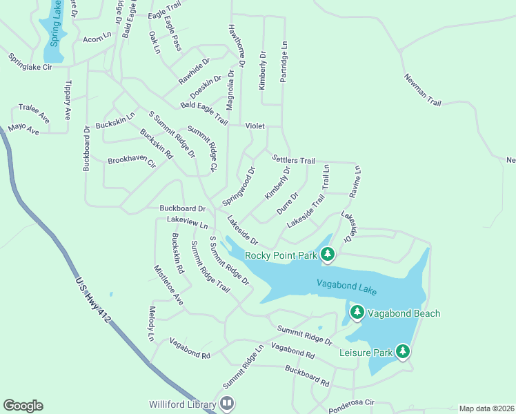 map of restaurants, bars, coffee shops, grocery stores, and more near 70 Springwood Drive in Williford