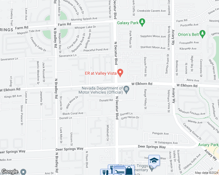 map of restaurants, bars, coffee shops, grocery stores, and more near 7135 Grounsel Street in Las Vegas