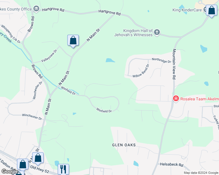 map of restaurants, bars, coffee shops, grocery stores, and more near 158 Leeds Lane in King