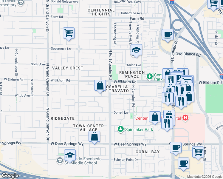 map of restaurants, bars, coffee shops, grocery stores, and more near 9177 Dazzle Accent Court in Las Vegas