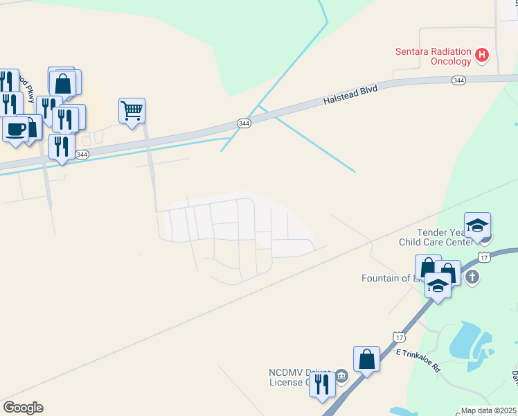 map of restaurants, bars, coffee shops, grocery stores, and more near 3618 Union Street in Elizabeth City