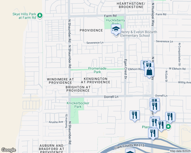 map of restaurants, bars, coffee shops, grocery stores, and more near 10428 Doman Avenue in Las Vegas