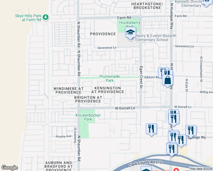 map of restaurants, bars, coffee shops, grocery stores, and more near 10428 Doman Avenue in Las Vegas