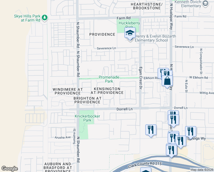 map of restaurants, bars, coffee shops, grocery stores, and more near 10428 Doman Avenue in Las Vegas