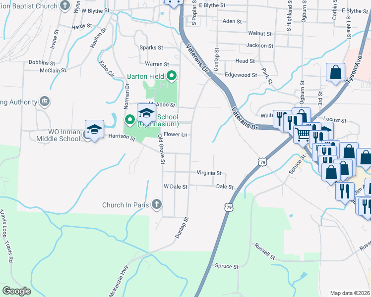 map of restaurants, bars, coffee shops, grocery stores, and more near 918 Dunlap Street in Paris