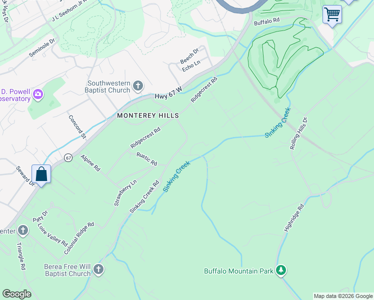 map of restaurants, bars, coffee shops, grocery stores, and more near 2007 Heritage Place in Johnson City