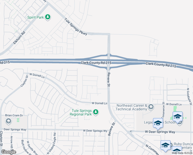 map of restaurants, bars, coffee shops, grocery stores, and more near in North Las Vegas