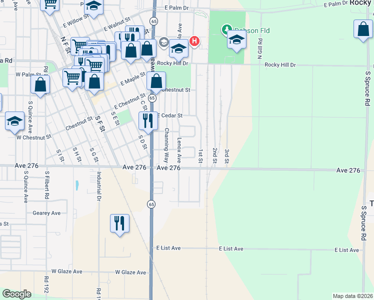 map of restaurants, bars, coffee shops, grocery stores, and more near 104 Bryant Court in Exeter