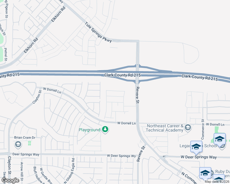 map of restaurants, bars, coffee shops, grocery stores, and more near 1013 Ferodale Avenue in North Las Vegas