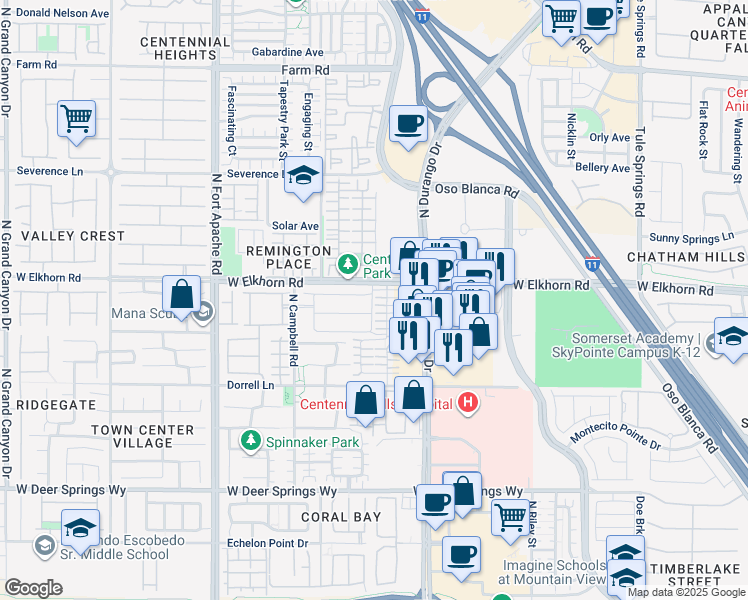 map of restaurants, bars, coffee shops, grocery stores, and more near 8941 Paula Jean Avenue in Las Vegas