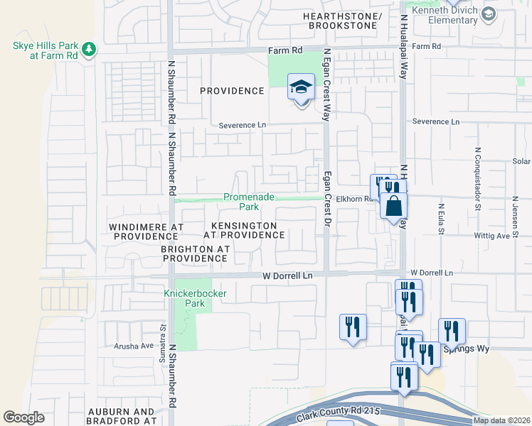 map of restaurants, bars, coffee shops, grocery stores, and more near 7143 Flagstaff Ranch Street in Las Vegas