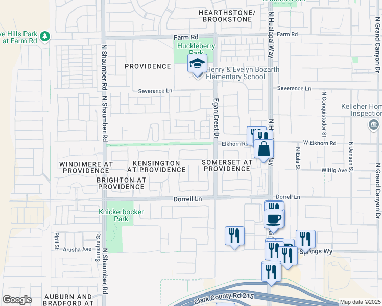 map of restaurants, bars, coffee shops, grocery stores, and more near 10357 Pima Crossing Avenue in Las Vegas