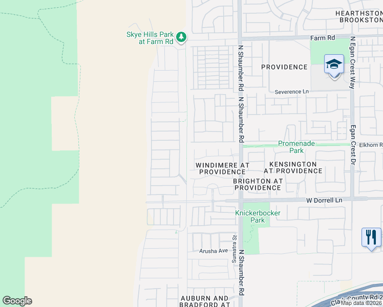 map of restaurants, bars, coffee shops, grocery stores, and more near 10892 West Dorrell Lane in Las Vegas