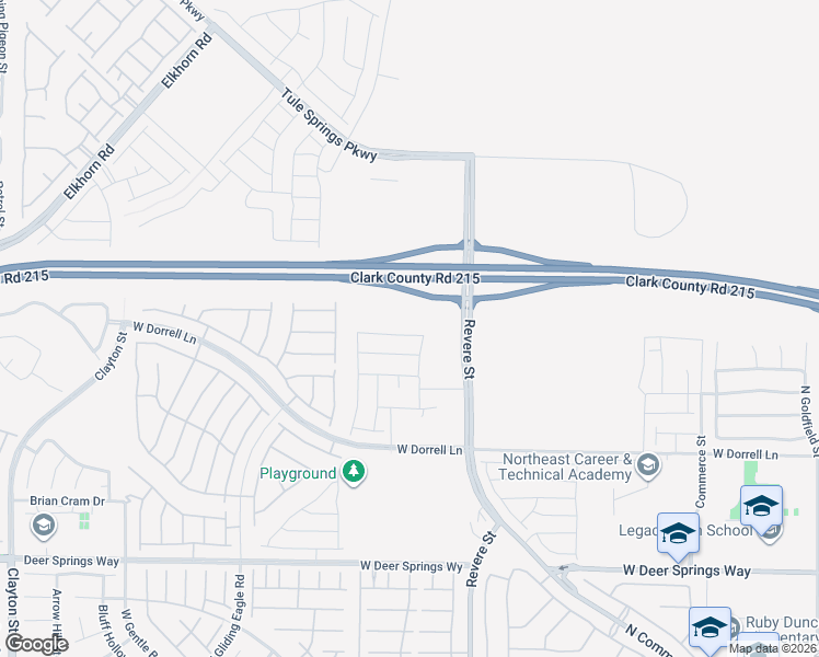 map of restaurants, bars, coffee shops, grocery stores, and more near in North Las Vegas