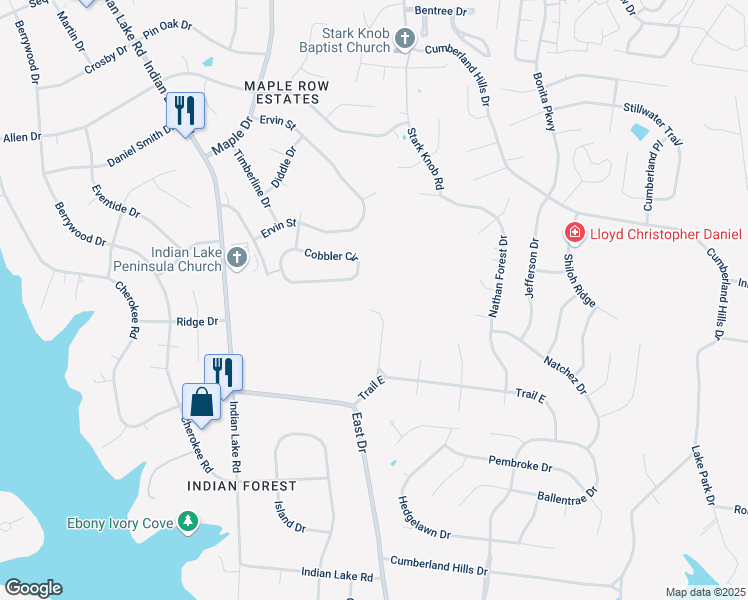 map of restaurants, bars, coffee shops, grocery stores, and more near 109 Stuart Drive in Hendersonville