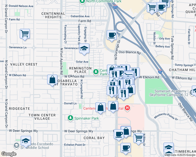 map of restaurants, bars, coffee shops, grocery stores, and more near 8926 Mossy Hollow Avenue in Las Vegas