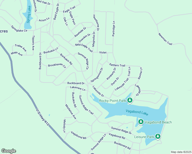 map of restaurants, bars, coffee shops, grocery stores, and more near 70 Springwood Drive in Williford
