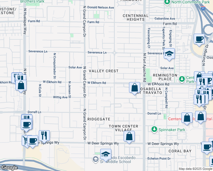 map of restaurants, bars, coffee shops, grocery stores, and more near 9426 Quiet Valley Avenue in Las Vegas