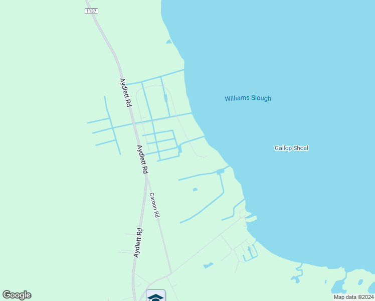 map of restaurants, bars, coffee shops, grocery stores, and more near 114 Hammock View Court in Aydlett