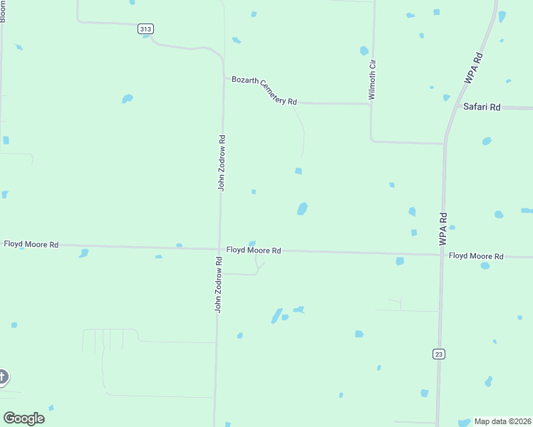 map of restaurants, bars, coffee shops, grocery stores, and more near 21866 Floyd Moore Road in Gentry