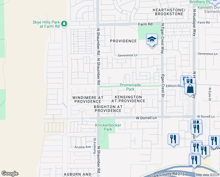 map of restaurants, bars, coffee shops, grocery stores, and more near 10612 Lomaland Avenue in Las Vegas
