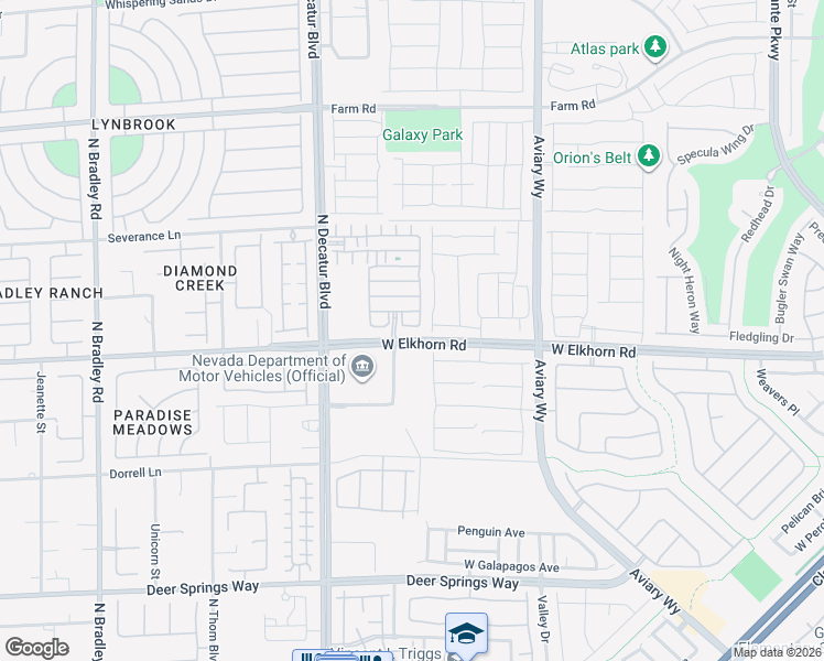 map of restaurants, bars, coffee shops, grocery stores, and more near 7207 Dazzle Point Street in North Las Vegas