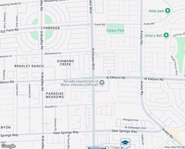 map of restaurants, bars, coffee shops, grocery stores, and more near 7135 Grounsel Street in Las Vegas