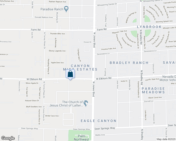 map of restaurants, bars, coffee shops, grocery stores, and more near 6009 Guild Court in Las Vegas