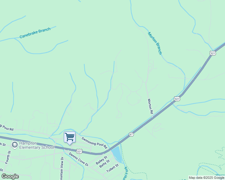 map of restaurants, bars, coffee shops, grocery stores, and more near 101-121 Mike Clawson Road in Hampton