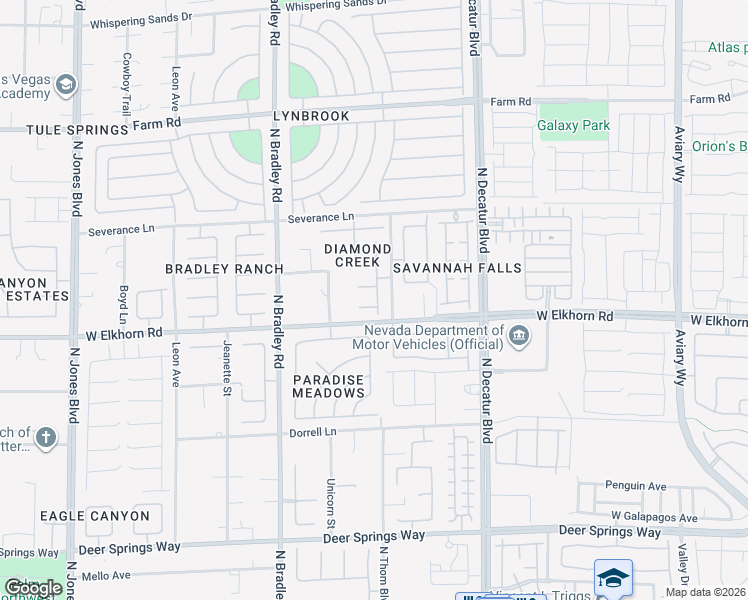 map of restaurants, bars, coffee shops, grocery stores, and more near 5138 Pearl Creek Court in Las Vegas