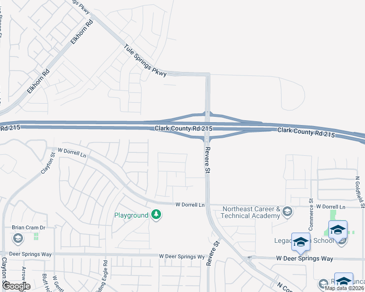 map of restaurants, bars, coffee shops, grocery stores, and more near 7217 Port Stephens Street in North Las Vegas