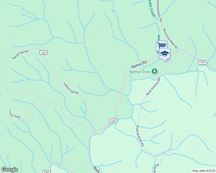 map of restaurants, bars, coffee shops, grocery stores, and more near 330 John Shell Road in Sugar Grove