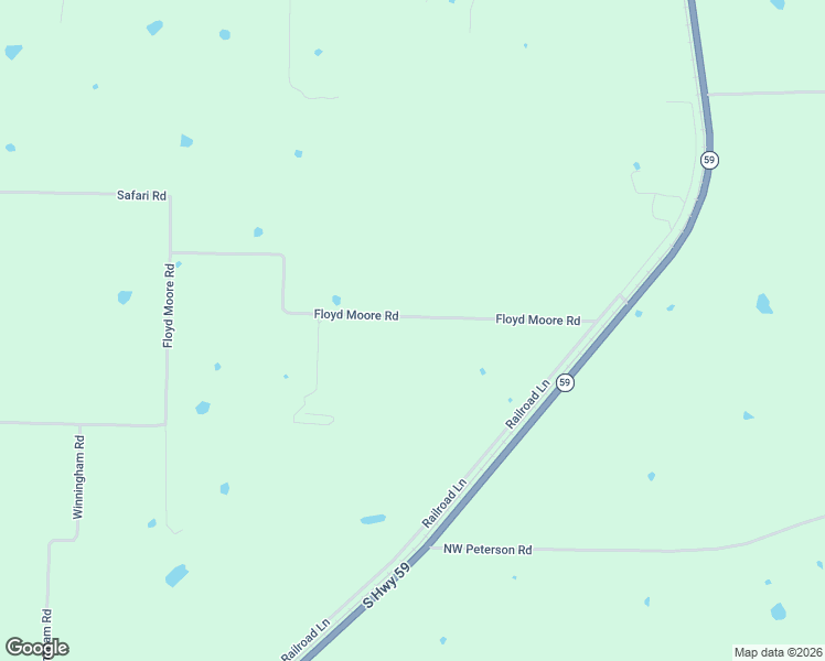 map of restaurants, bars, coffee shops, grocery stores, and more near 19204 Floyd Moore Road in Gentry