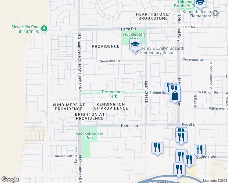 map of restaurants, bars, coffee shops, grocery stores, and more near 10461 Poplar Park Avenue in Las Vegas