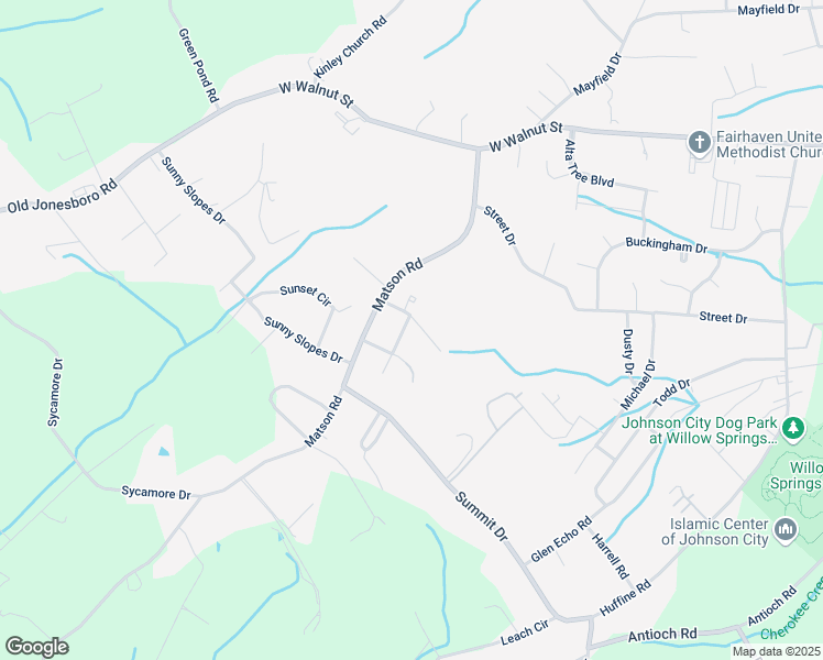 map of restaurants, bars, coffee shops, grocery stores, and more near 109 Gay Street in Jonesborough