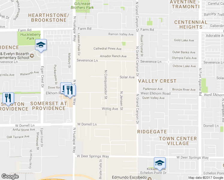 map of restaurants, bars, coffee shops, grocery stores, and more near 9757 Shimmering Falls Court in Las Vegas