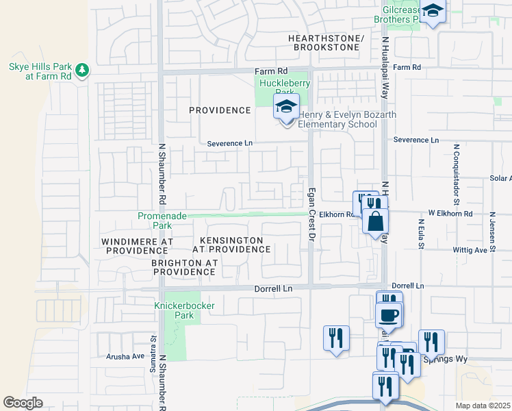 map of restaurants, bars, coffee shops, grocery stores, and more near 10438 Poplar Park Avenue in Las Vegas